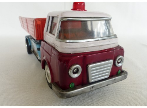 MF (?) Camion Benne Grand Modèle Jouet en Tôle avec Moteur Electrique