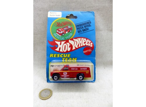 Hot Wheels 7650 Camion de Pompiers Rescue Team N° 23 Emergency Squad