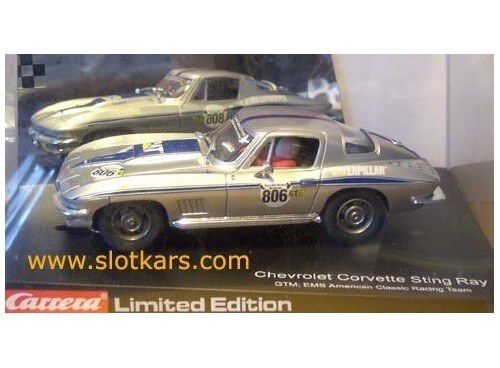 voiture de circuit Carrera Evolution 25440 Corvette Sting Ray Caterpillar