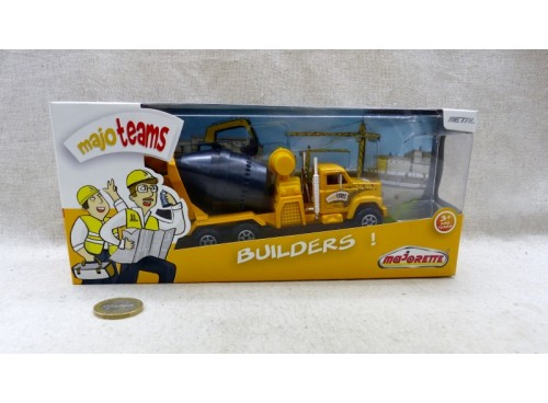 Majorette majoteams Série Builders Camion Toupie à Béton Neuf/Boite