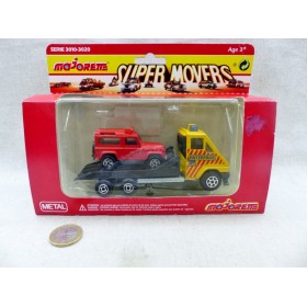 Majorette serie 3010-3020 Camion Plateau avec Land Rover
