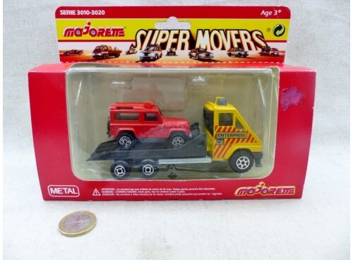 Majorette serie 3010-3020 Camion Plateau avec Land Rover