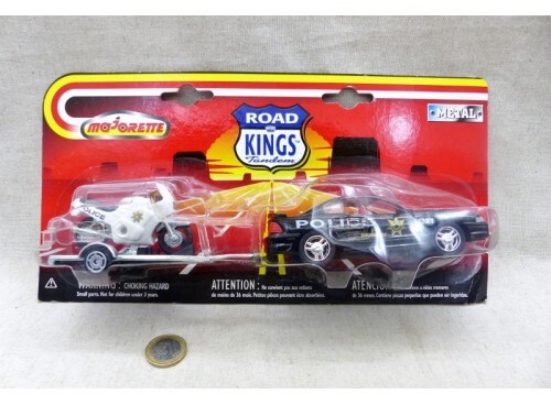 Majorette Serie 3200 Road Kings Tandem Ford Mustang et Moto Police