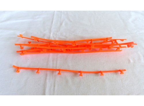 accessoires de pistes circuit Ho Tomy AFX Lot de 10 Barrières oranges