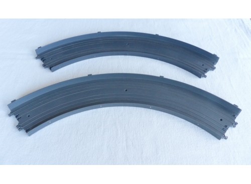 TCR 3309-2F Paire de Rails courbes STD grises 90° Occ. TBE