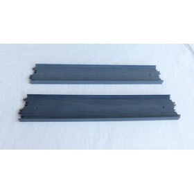 TCR 3306-8F paire de rails gris droits 38 cm pour circuit changement de file