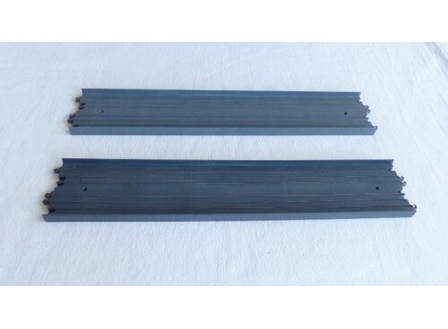 TCR 3306-8F paire de rails gris droits 38 cm pour circuit changement de file
