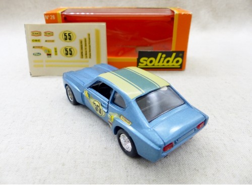 Solido 26 Ford Capri Rallye bleu métal arriere