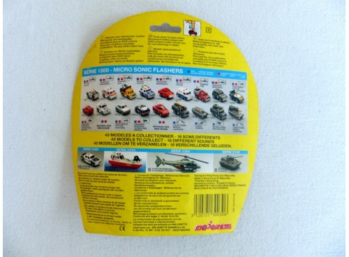 Majorette 1317 Sonic Flashers Auto Mitrailleuse neuf blister