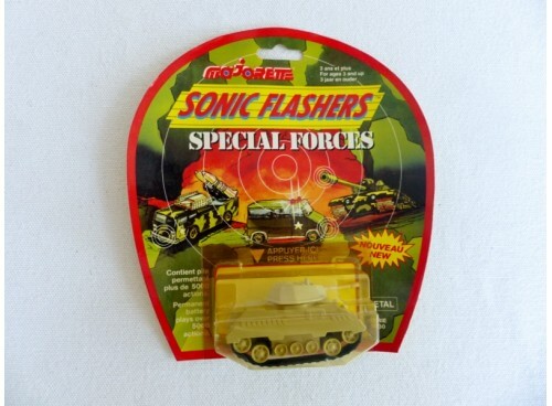 Majorette 2333 Sonic Flashers Special Forces Char Blindé neuf blister