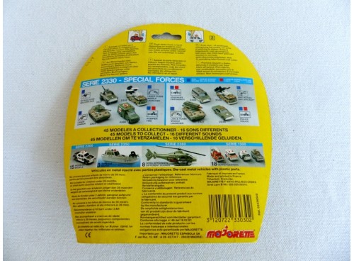 Majorette 2333 Sonic Flashers Special Forces Char Blindé neuf blister