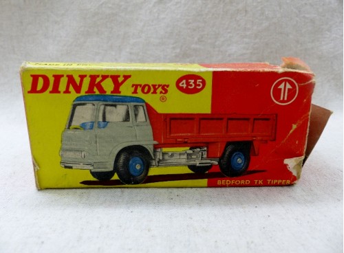 Dinky Toys 435 Bedford TK Tipper rare Variante à toit jaune