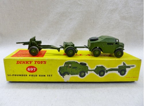 Dinky Toys 697 25 Pounder Field Gun Set  Coffret militaire