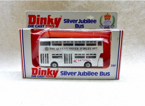 Dinky Toys 297 Bus du Jubilé d'Argent de la Reine Elizabeth II Silver Jubille Bus (1)