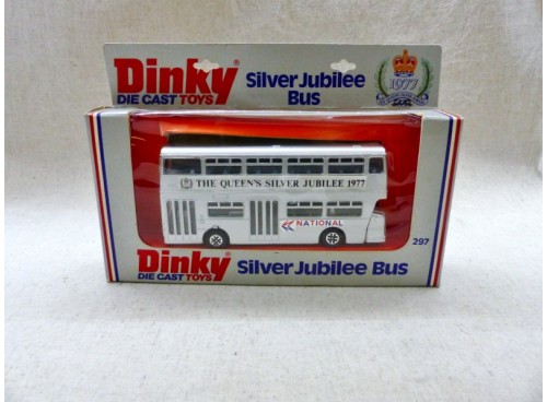 Dinky Toys 297 Bus du Jubilé d'Argent de la Reine Elizabeth II Silver Jubille Bus(2)