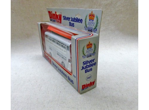 Dinky Toys 297 Bus du Jubilé d'Argent de la Reine Elizabeth II Silver Jubille Bus(2)