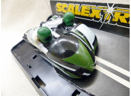 Scalextric C282 Green Motorcycle Combination Side Car TBE