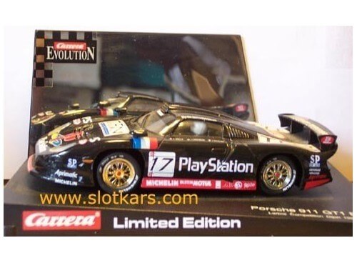 voiture de course circuit routier Carrera Evolution 25405 Porsche 911 GT1 Limited Playstation