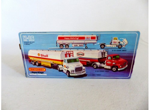 Matchbox Superkings K-16 Camion citerne Exxon Pétrol Tanker Near Mint Boite arrière