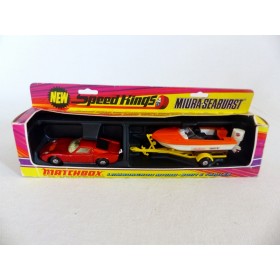 Matchbox SuperKings K-29 Lamborghini et Bateau avec remorque