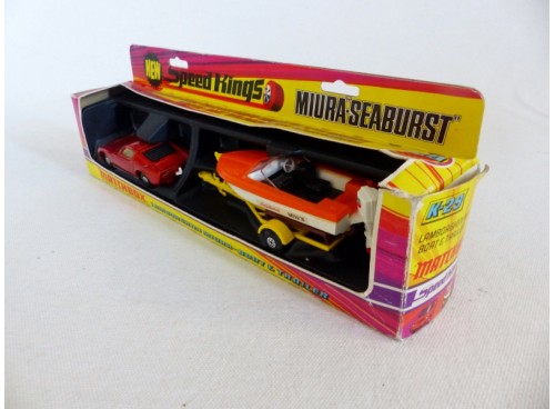 Matchbox SuperKings K-29 Lamborghini et Bateau avec remorque