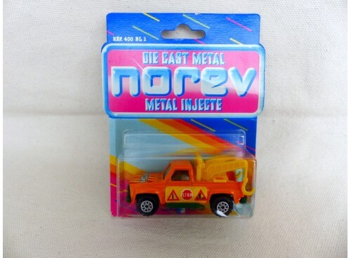 Norev Mini Jet 400 BL1 3 inches Pick Up orange "Service" neuf sous blister