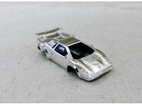 Tyco Lamborghini Countach Chromée carrosserie slot car pour circuits Ho
