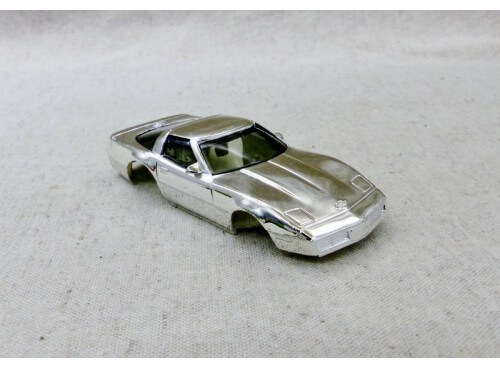 carrosserie slot car pour circuits Ho Tyco Chevrolet Corvette ZR1 Chromée