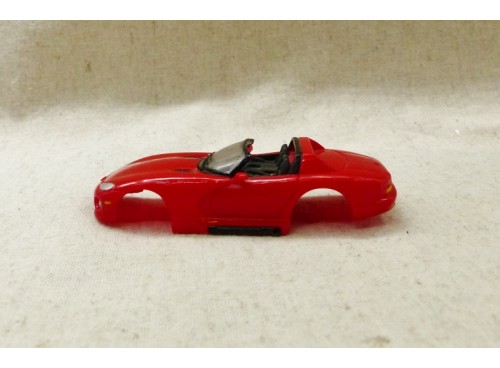 Tyco Dodge Viper Rouge carrosserie de slot car pour circuits Ho vue de côté