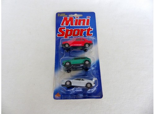 M.C.TOY MiniSport 8441 3 inches Rare Blister de 3 Véhicules Neufs en Blister