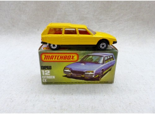 Matchbox Superfast MB12 Citroën CX Break Jaune avec boite