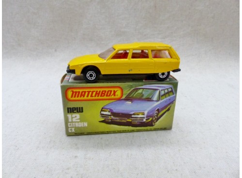 Matchbox Superfast MB12 Citroën CX Break Jaune avec boite