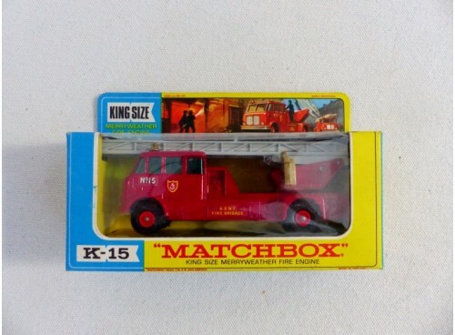 Matchbox King Size K-15 Camion Pompier Merryweather Fire Engine