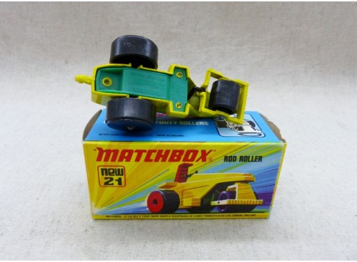 Matchbox Superfast MB 21 Rouleau Compresseur Rod Roller NM/Box dessous
