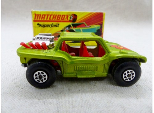 Matchbox Superfast MB13 Baja Buggy NM/Boite Rare intérieur rouge