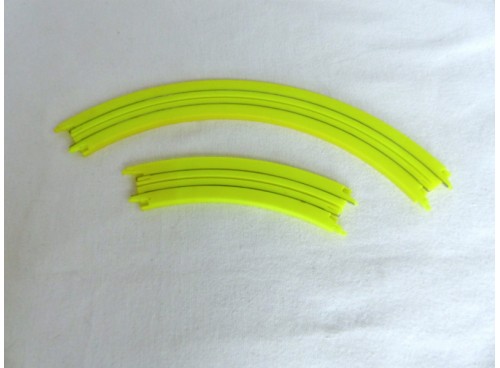 Tyco 5877 HMG + 5873 HMG Rails courbes Mono-voie jaune