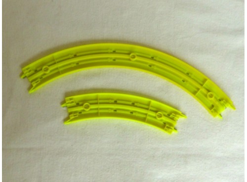 Tyco 5877 HMG + 5873 HMG Rails courbes Mono-voie jaune