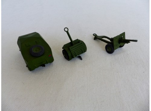 Dinky Toys 697 25 Pounder Field Gun Army Set Ensemble Militaire d'Artillerie