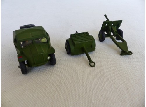 Dinky Toys 697 25 Pounder Field Gun Army Set Ensemble Militaire d'Artillerie detail