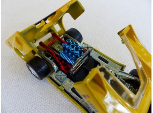 Mattel Mebetoys GranToros 6626 Mc Laren M80 Jaune NM Boite detail