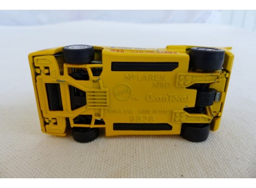 Mattel Mebetoys GranToros 6626 Mc Laren M80 Jaune NM Boite dessous